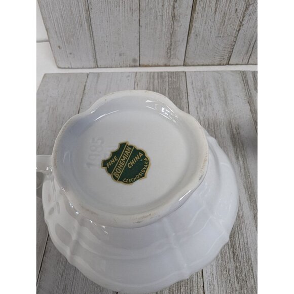 Vintage BOHEMIAN Fine China Creamer & Sugar Bowl With Lid Czechoslovakia BOH53 - Picture 6 of 15